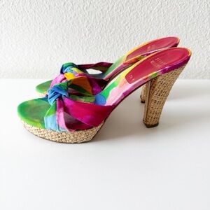 Stuart Weitzman  Knot so Tropical Women's Multicolor Sandals